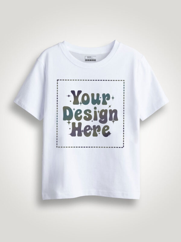 White Rainbow Reflective Kids Customize Tshirt - Image 2
