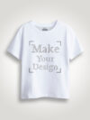 White Reflective Print Customize Kids Tshirt - Image 2