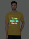 Yellow Rainbow Reflective Man Customize Tshirt