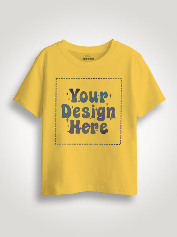 Yellow Rainbow Reflective Kids Customize Tshirt - Image 2