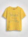 Yellow Reflective Print Customize Kids Tshirt - Image 2
