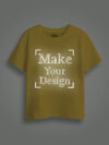Yellow Reflective Print Customize Kids Tshirt