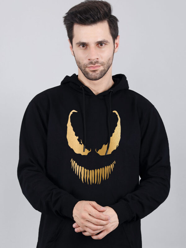 Venom Hoodie Metalic Gold Print - Image 1