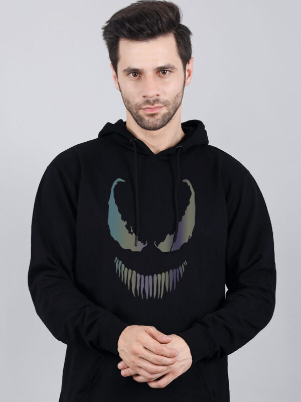 Venom Rainbow Reflective Man Black Hoodie - Image 4