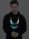 Venom Rainbow Reflective Man Black Hoodie