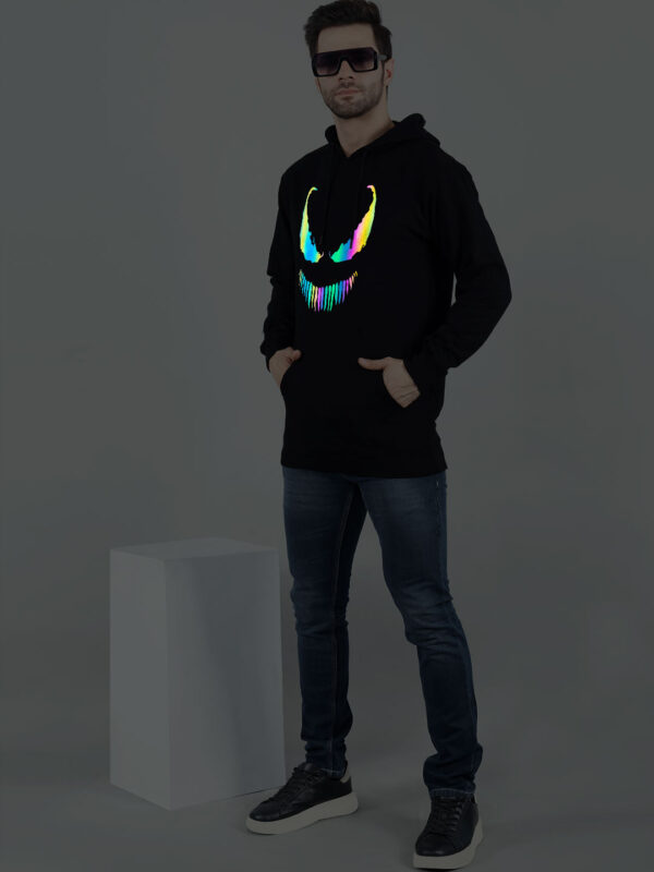 Venom Rainbow Reflective Man Black Hoodie - Image 3