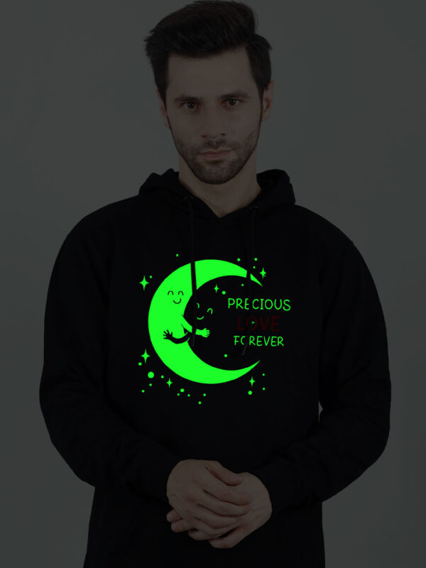 Moon Loves Night Glow in Dark Man Hoodie - Image 3