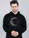 Moon Loves Night Rainbow Reflective Man Black Hoodie - Image 2
