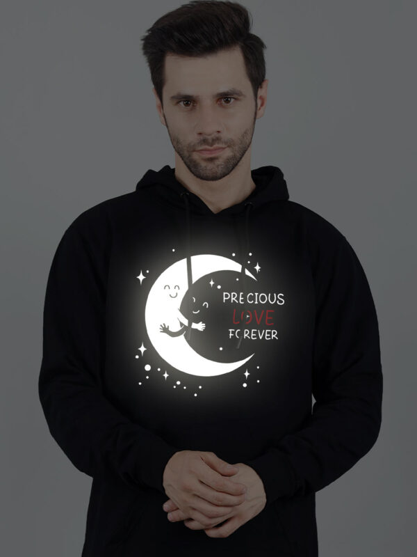 Moon Loves Night Reflective Man Hoodie - Image 3