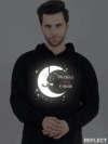 Moon Loves Night Reflective Man Hoodie