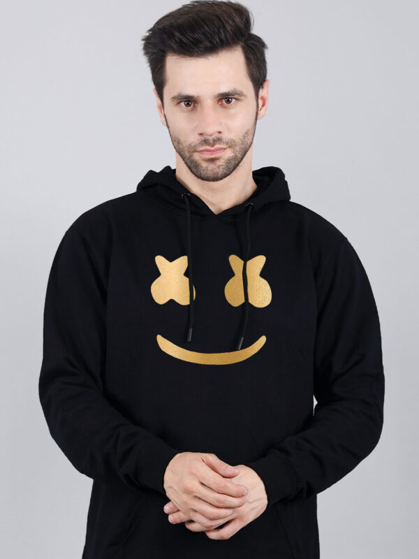 Marshmello Hoodie Metalic Gold Print - Image 1