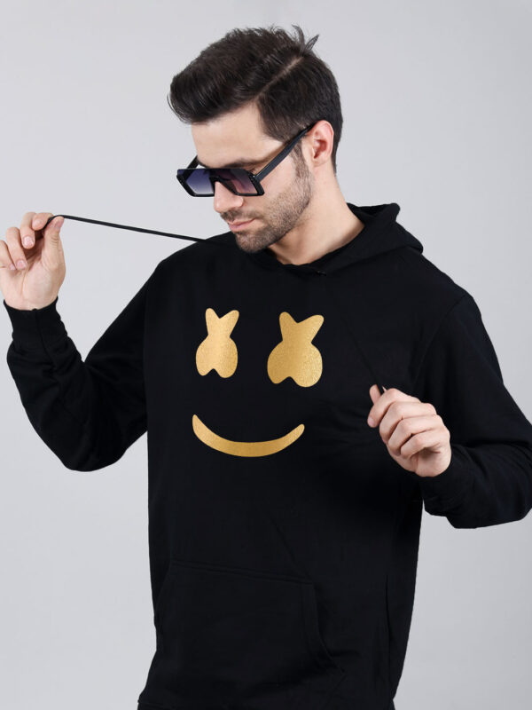 Marshmello Hoodie Metalic Gold Print - Image 2