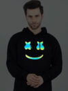 Marshmello Rainbow Reflective Man Black Hoodie