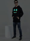 Marshmello Rainbow Reflective Man Black Hoodie - Image 5