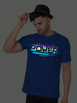 Rblue Cotton Installing Power Men Rainbow Reflective T-shirt