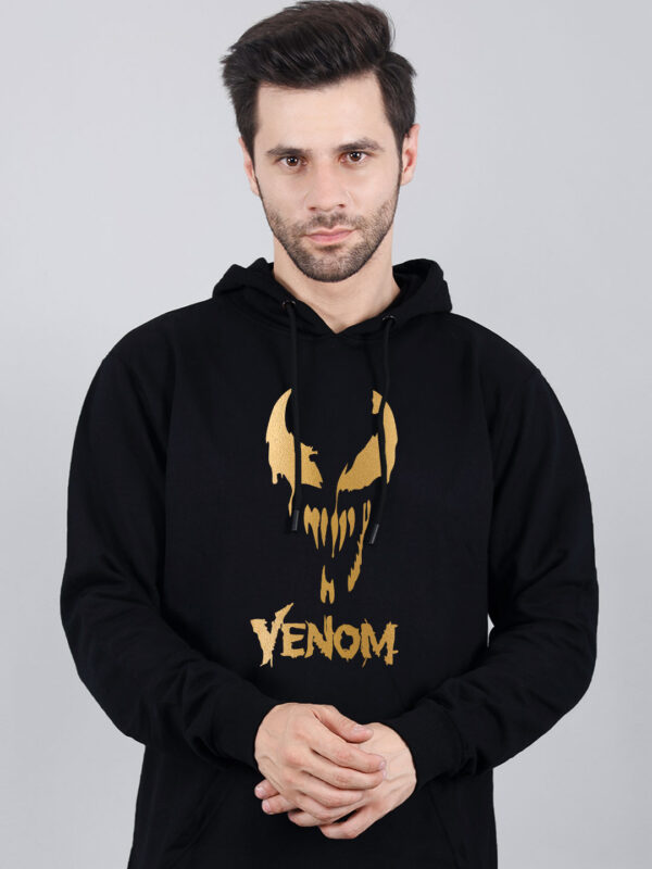 Venom Stylish Hoodie Metalic Gold Print - Image 1