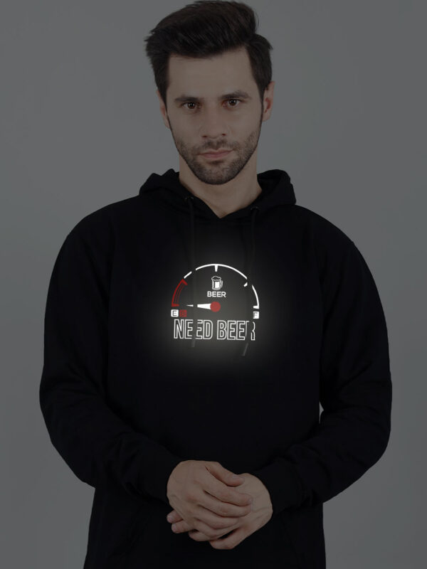 Need Beer Reflective Man Hoodie - Image 3