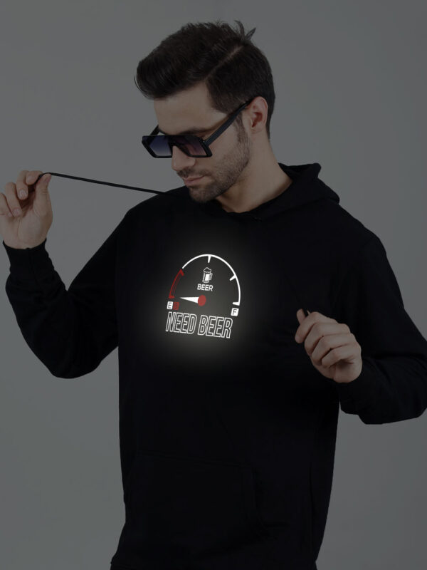 Need Beer Reflective Man Hoodie - Image 5