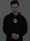 Arc Reactor  Rainbow Reflective Man Black Hoodie
