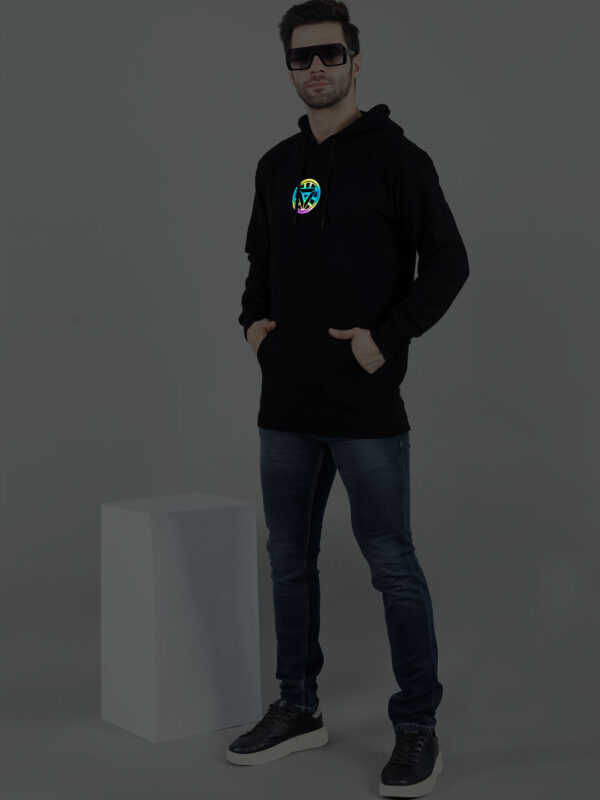 Arc Reactor  Rainbow Reflective Man Black Hoodie - Image 5