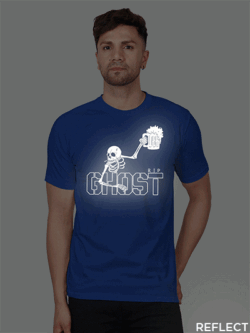 Rblue Cotton Ghost Beer Men Reflective T-shirt