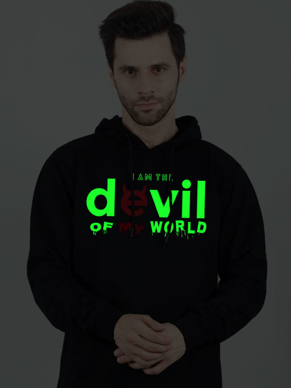 Devil Glow in Dark Man Hoodie - Image 3