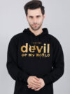 Devil Hoodie Metalic Gold Print