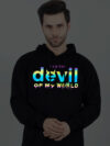 Devil Rainbow Reflective Man Black Hoodie
