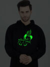 Flute Krishna Glow in Dark Man Hoodie - Image 3