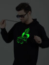 Flute Krishna Glow in Dark Man Hoodie - Image 5