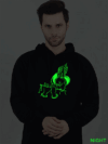 Flute Krishna Glow in Dark Man Hoodie