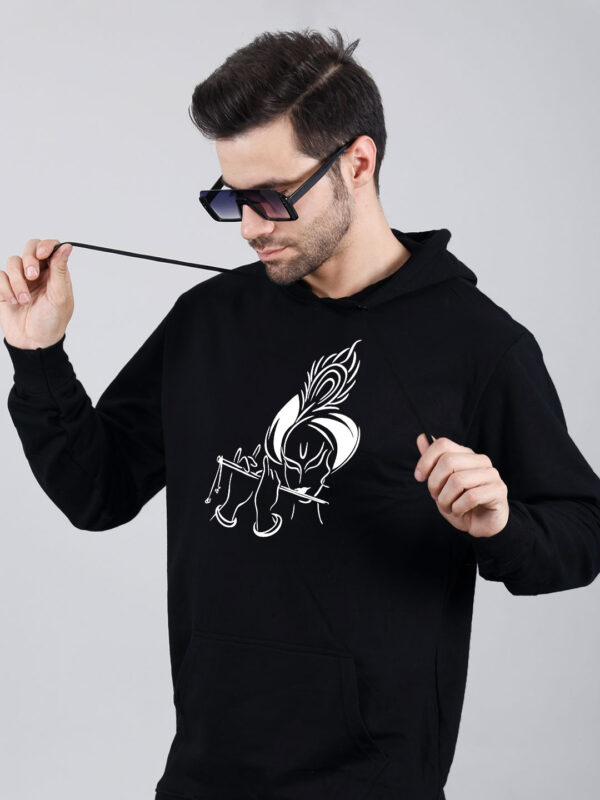 Flute Krishna Man Hoodie Printed - Image 1