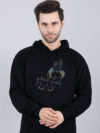 Flute Krishna Rainbow Reflective Man Black Hoodie - Image 2
