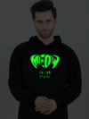 Meow Cat Eye Glow in Dark Man Hoodie - Image 3