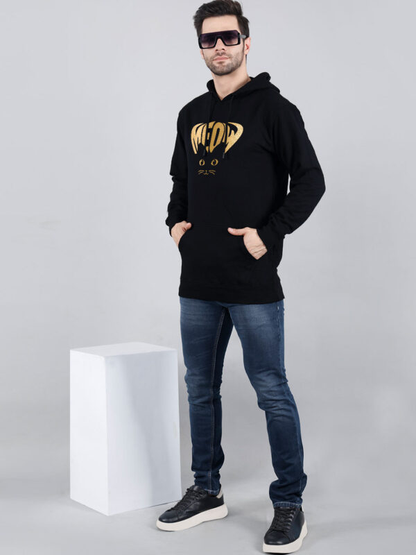 Meow Cat Eye Hoodie Metalic Gold Print - Image 3