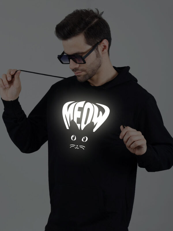 Meow Cat Eye Reflective Man Hoodie - Image 5