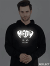 Meow Cat Eye Reflective Man Hoodie