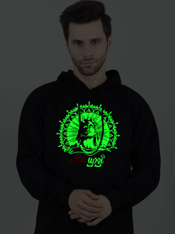 Adiyogi Glow in Dark Man Hoodie - Image 3