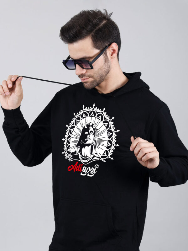 Adiyogi Man Hoodie Printed - Image 1