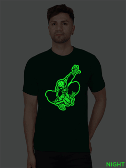 Bgreen Cotton Spider Man Men Glow in Dark T-shirt