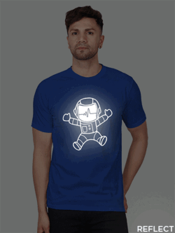 Rblue Cotton Astronaut Men Reflective T-shirt
