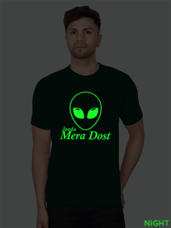 Bgreen Cotton Jaadu Mera Dost Men Glow in Dark T-shirt