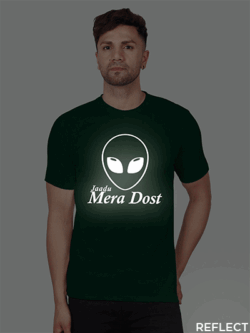 Bgreen Cotton Jaadu Mera Dost Men Reflective T-shirt