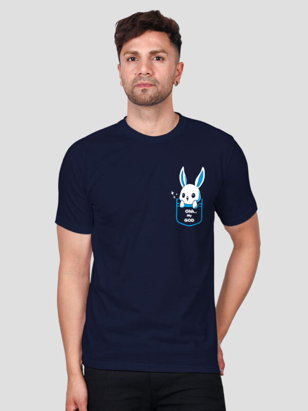Cute Rabbit OMG Men T-shirt - Image 1