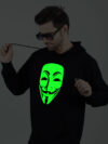 Hacker Face Glow in Dark Man Hoodie - Image 5