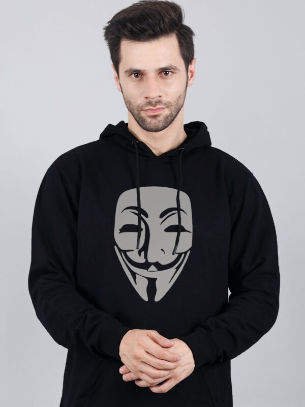 Hacker Face Reflective Man Hoodie - Image 2