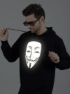 Hacker Face Reflective Man Hoodie - Image 5