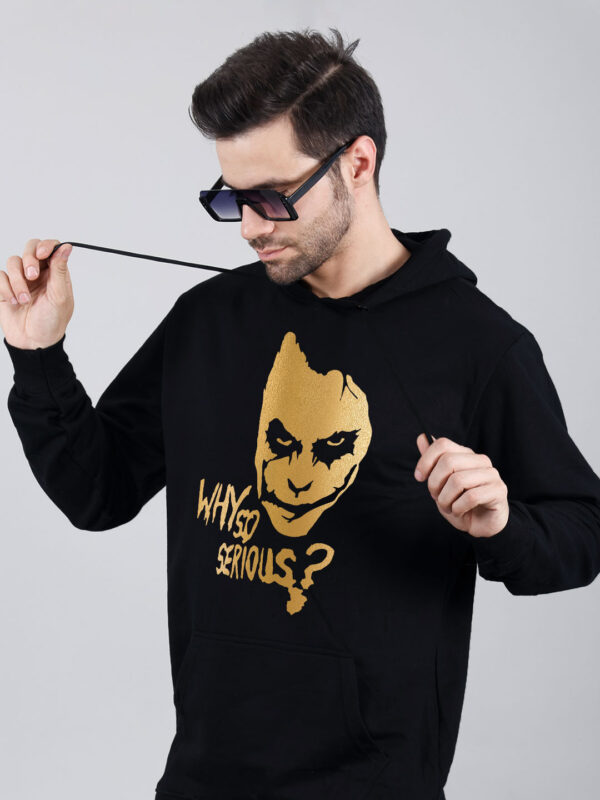 Joker Hoodie Metalic Gold Print - Image 2