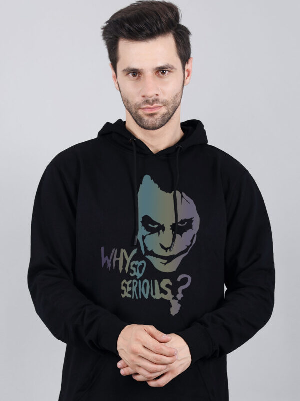 Joker Rainbow Reflective Man Black Hoodie - Image 2
