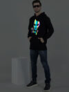 Joker Rainbow Reflective Man Black Hoodie - Image 5